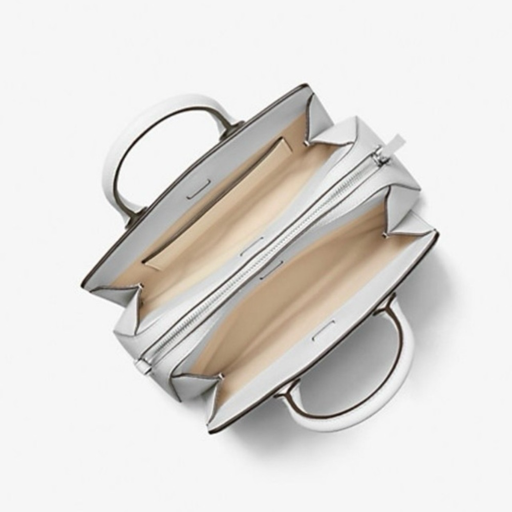 Michael Kors Top Handle Crossbody Logo White Handbag - Picture 10 of 15